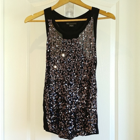 NWOT A/X Sequined Tank Top Sz XS - Picture 2 of 7